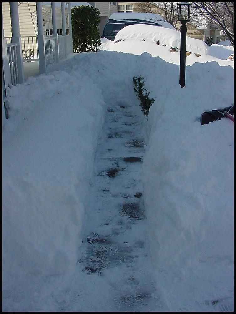it took about an hour to shovel from the street to the front door