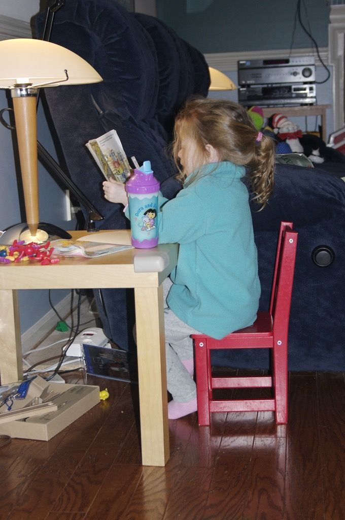 thechild at her office